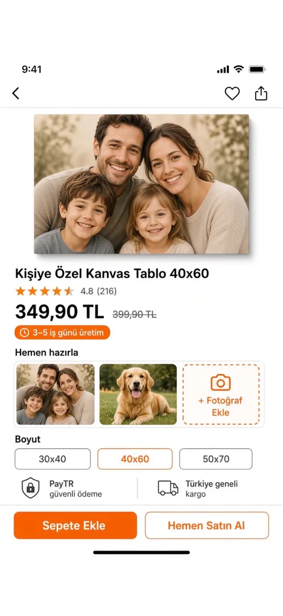 Tekyerde ürün detayı